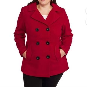 Peacoat Jacket with removable hood.